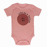 Cute As A Button Short Sleeve Bodysuit
