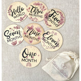 Pink Wooden Milestone Plaques