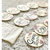 Pink Wooden Milestone Plaques