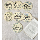 Green Wooden Milestone Plaques