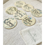 Green Wooden Milestone Plaques