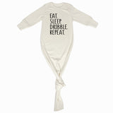 Eat. Sleep. Dribble. Repeat. Infant Gown