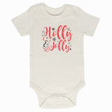 holly jolly short sleeve bodysuit natural