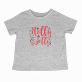 holly jolly short sleeve t-shirt heather gray