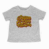 peace and love vibes only tshirt heather grey