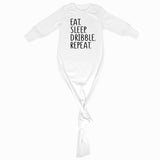 Eat. Sleep. Dribble. Repeat. Infant Gown