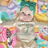 natural lets avocuddle long sleeve romper