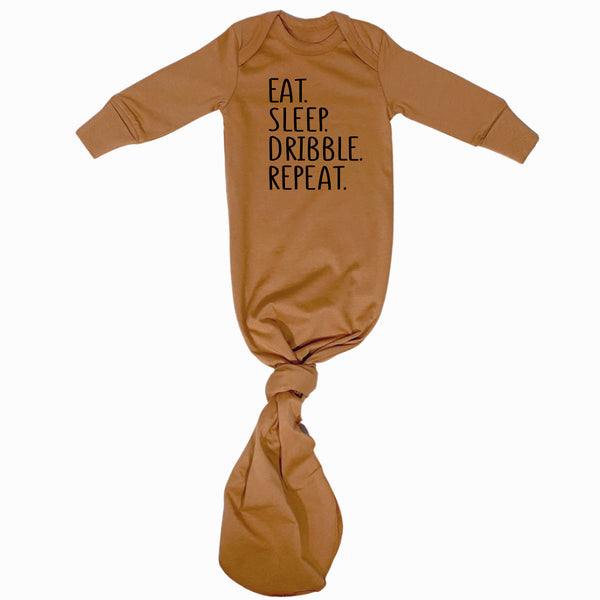 Eat. Sleep. Dribble. Repeat. Infant Gown