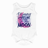 mommy loves me to the moon white bodysuit